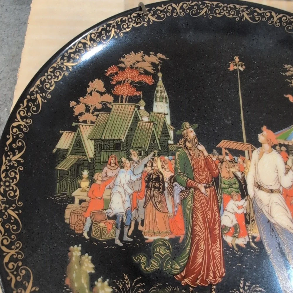 Ruslan and Ludmilla Russian Legends Porcelain Collector Plate Palekh USSR 1988 - Picture 2 of 10